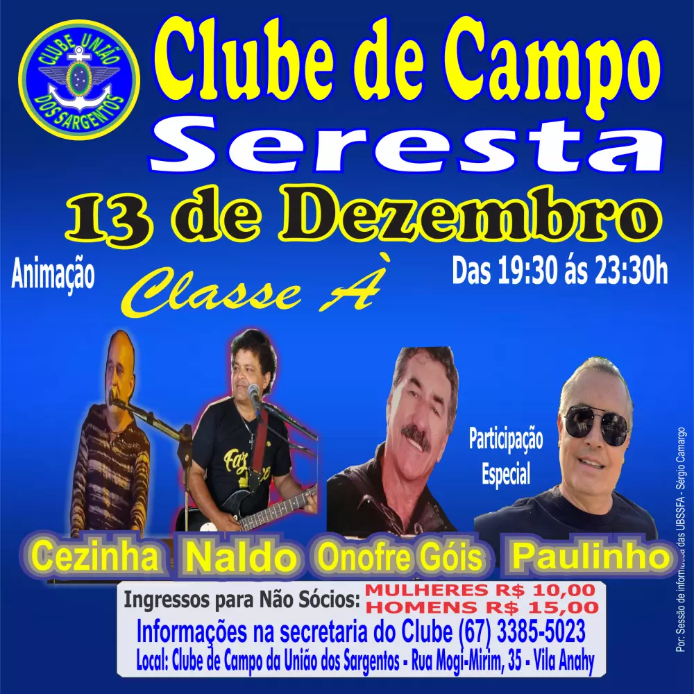 Seresta no Clube de Campo 13/12/2023